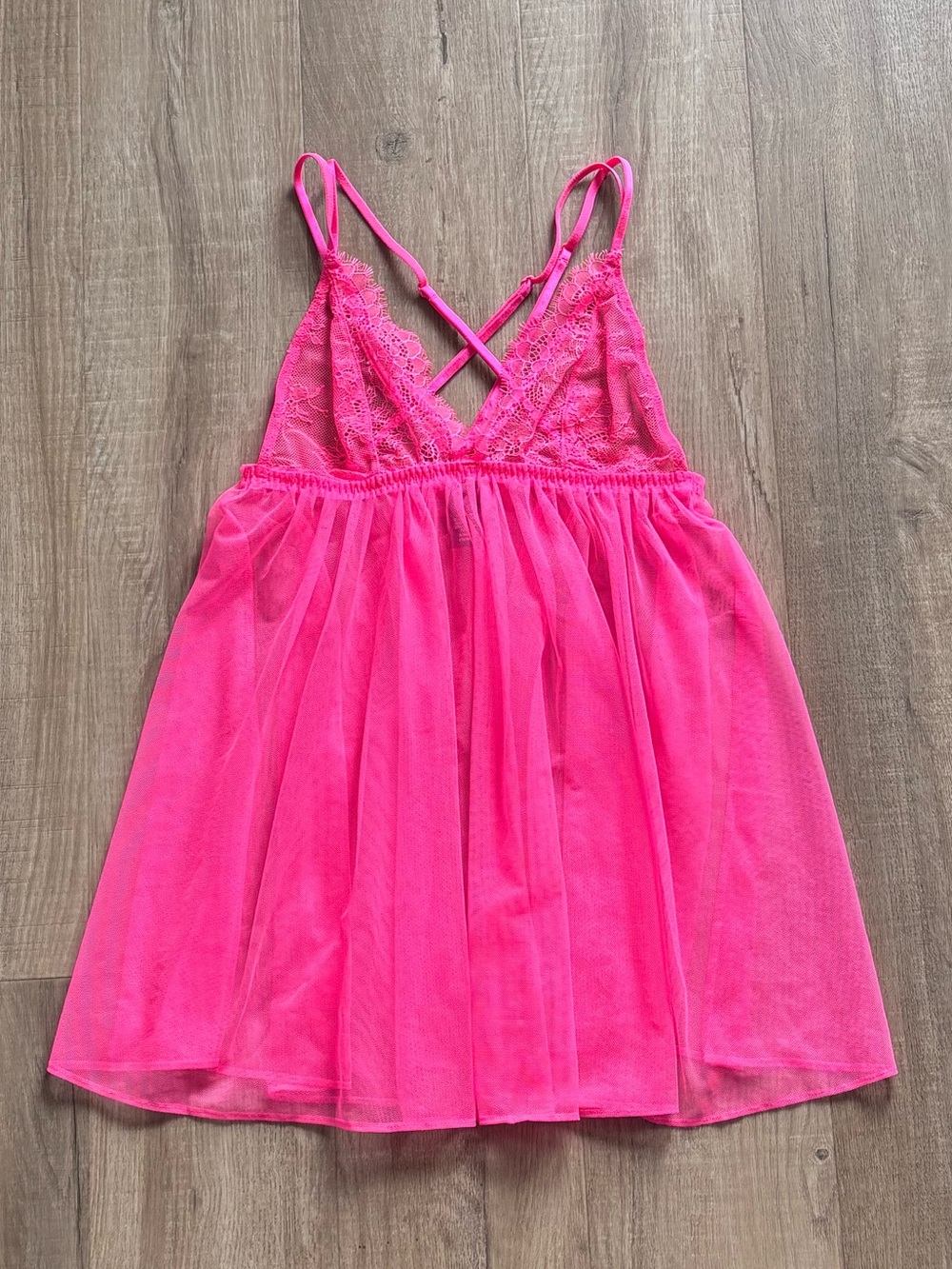 Victoria's Secret Lace-Trim Babydoll in Pink